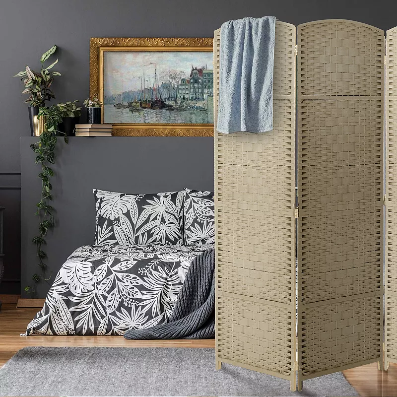 Sorbus 8-panel Extra Wide Diamond Weave Room Divider