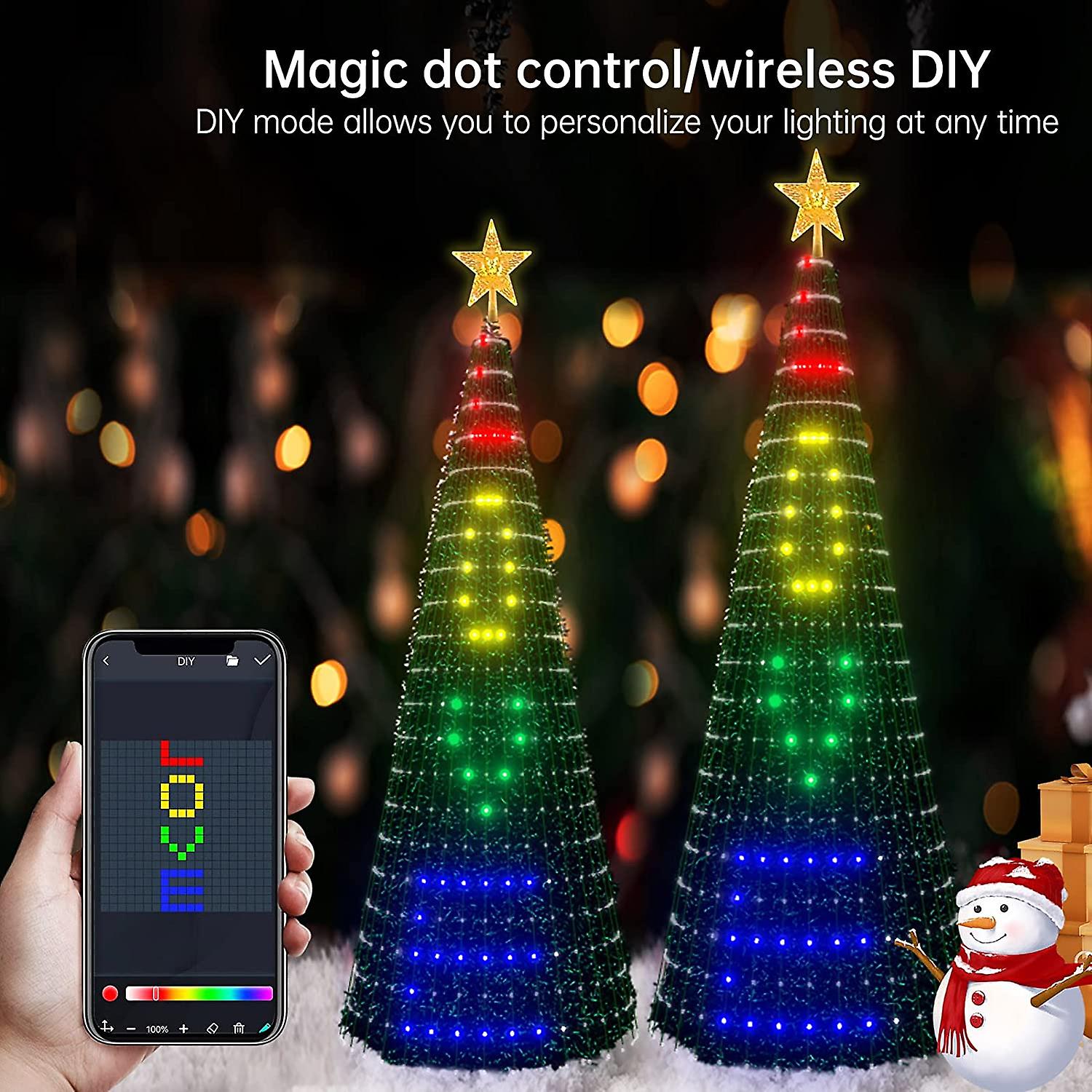 Diy Smart Christmas Tree Lights App Remote Control String Lights For Bedroom Window Christmas Navidad Wedding Party Decoration