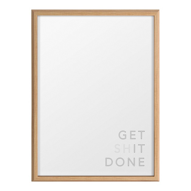 X 24 quot Blake Get It Done Framed Printed Glass By The Creative Bunch Studio Natural Uv resistant Easy Hang Kate amp Laurel All Things Decor