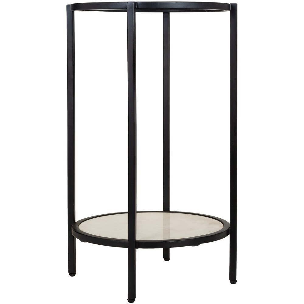 Alecsis Glass Round End Table