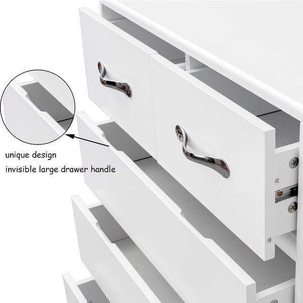 Six drawer side table 27.56 (L) x 15.75(W) x 40.55(H) inches