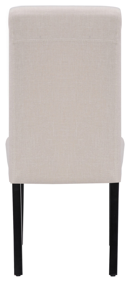 WestinTrends Upholstered Linen Fabric Parsons Dining Side Chair Accent Chair   Transitional   Dining Chairs   by WestinTrends  Houzz