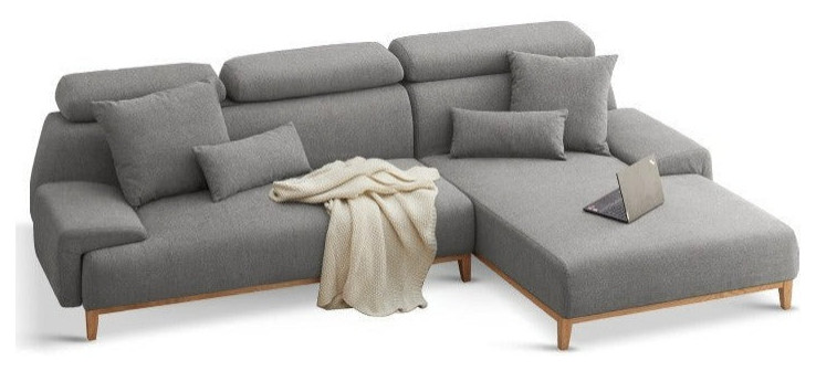 Russian Larch High Back Corner Fabric Sofa   Transitional   Sectional Sofas   by GVAwood  Houzz