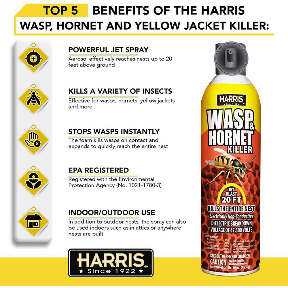 Harris 16 oz. Wasp and Hornet Killer (12-Pack) 12WH-16