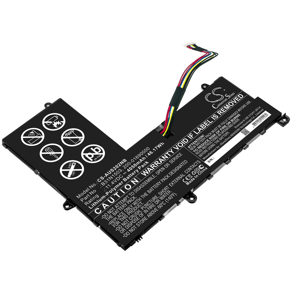 Asus E202SA E202SA Serie E202SA1A E202SA1B E202S Replacement Battery BatteryClerkcom Laptop and Notebook