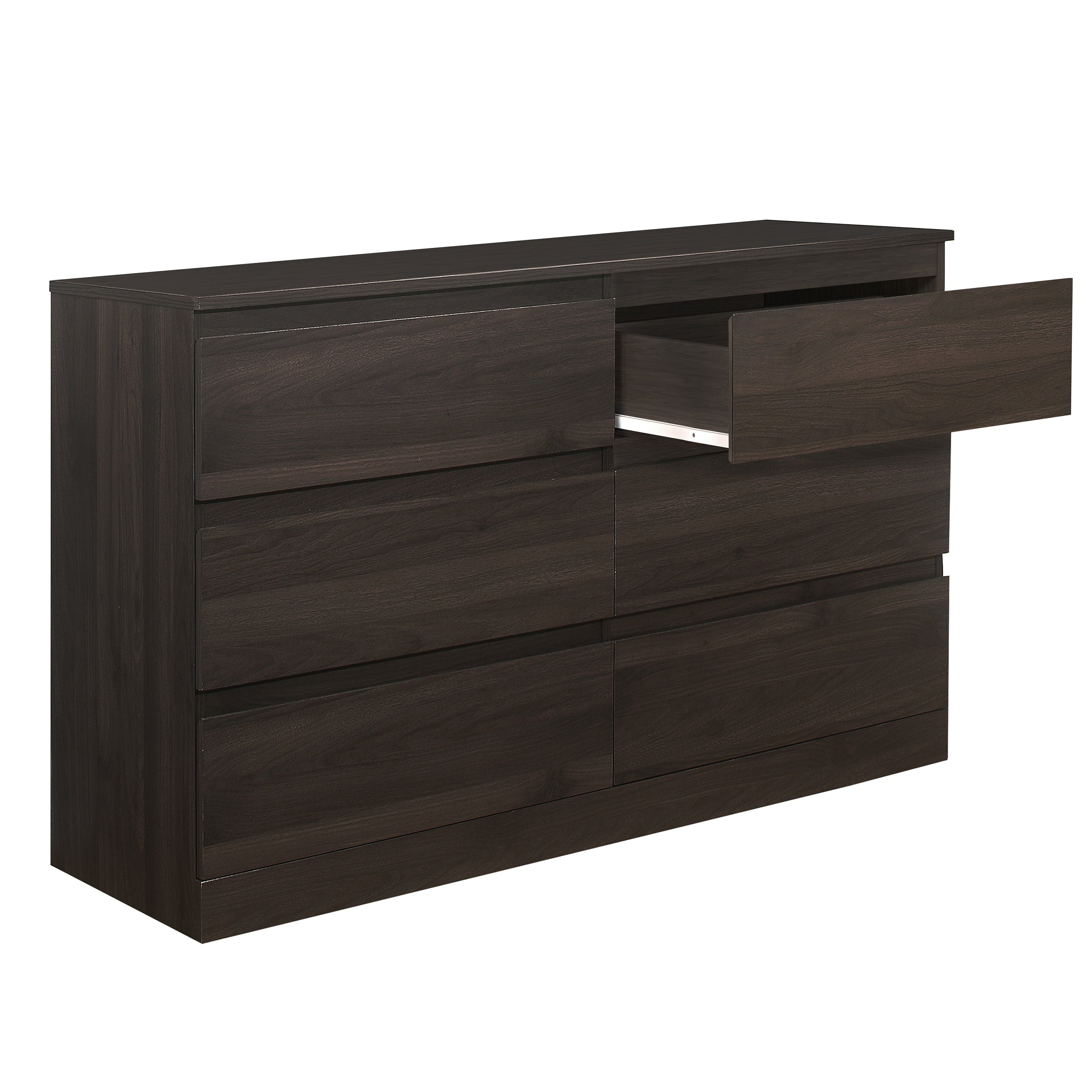 Brindle 6-Drawer Horizontal Dresser, Espresso Finish, by Hillsdale