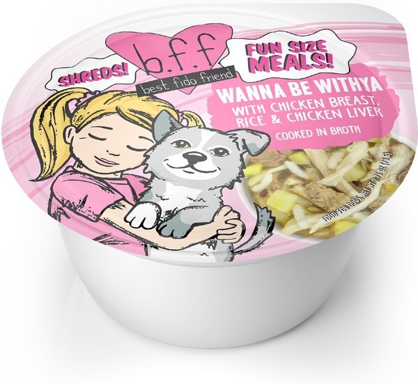 Weruva BFF Fun Size Meals Wanna Be Withya Wet Dog Food， 2.75-oz cup， case of 12