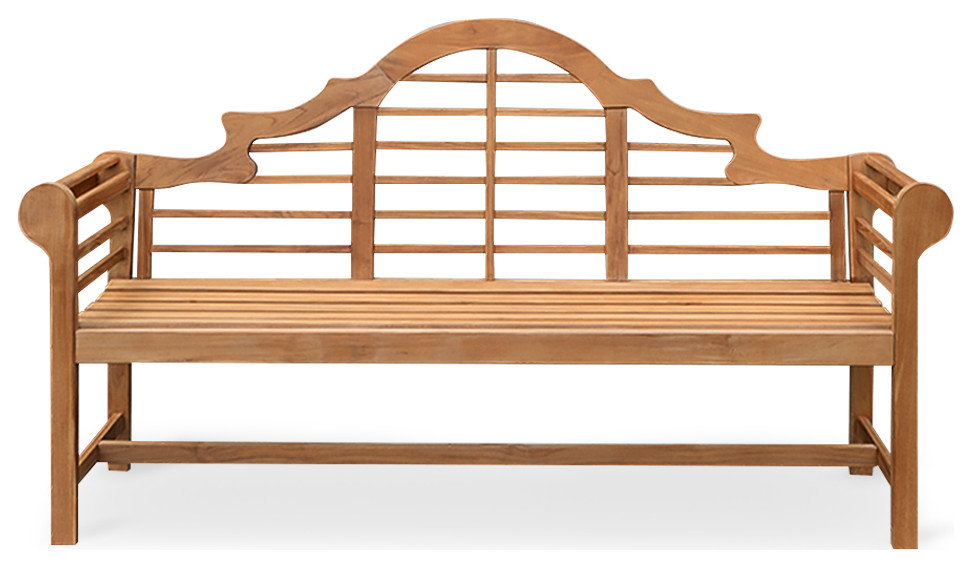 Lutyens Teak Wood 5 Feet Outdoor Bench   Traditional   Outdoor Benches   by Cambridge Casual  Houzz