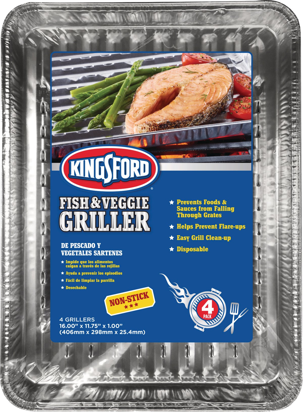 Kingsford Non-Stick Aluminum Fishamp Veggie Grillers