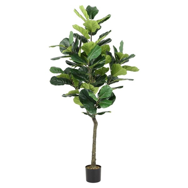 SAFAVIEH Faux Fiddle Leaf Fig 50inch Potted Tree