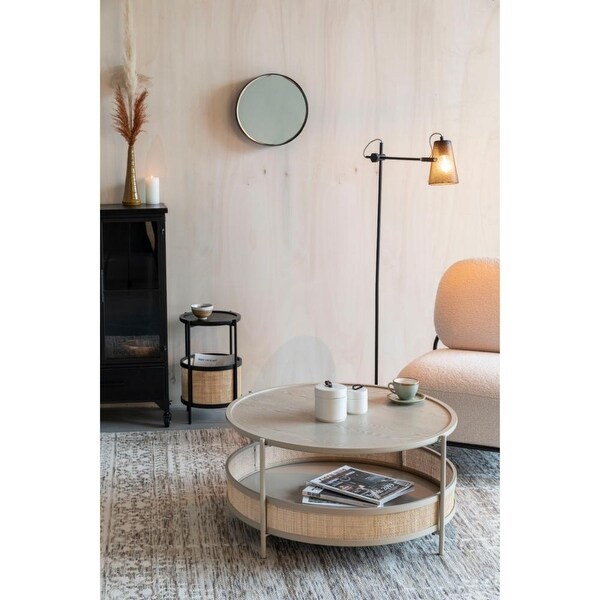 DF MakotoRattan Accented Side Table