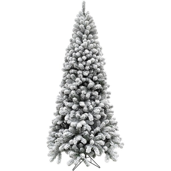 Fraser Hill Farm 9Ft. Flocked Alaskan Pine Christmas Tree