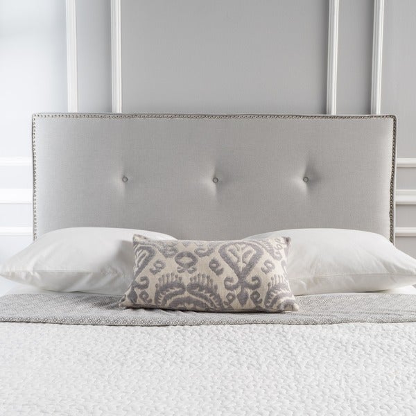 Mattea Adjustable Full/ Queen Studded Fabric Headboard by Christopher Knight Home - - 12186588