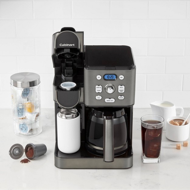 Cuisinart 12 Cup Coffee Maker And Single serve Brewer Black Stainless Steel Ss 16bks