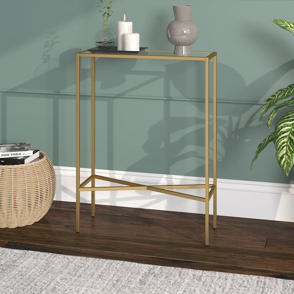 Henley 22'' Wide Rectangular Console Table with Glass Top