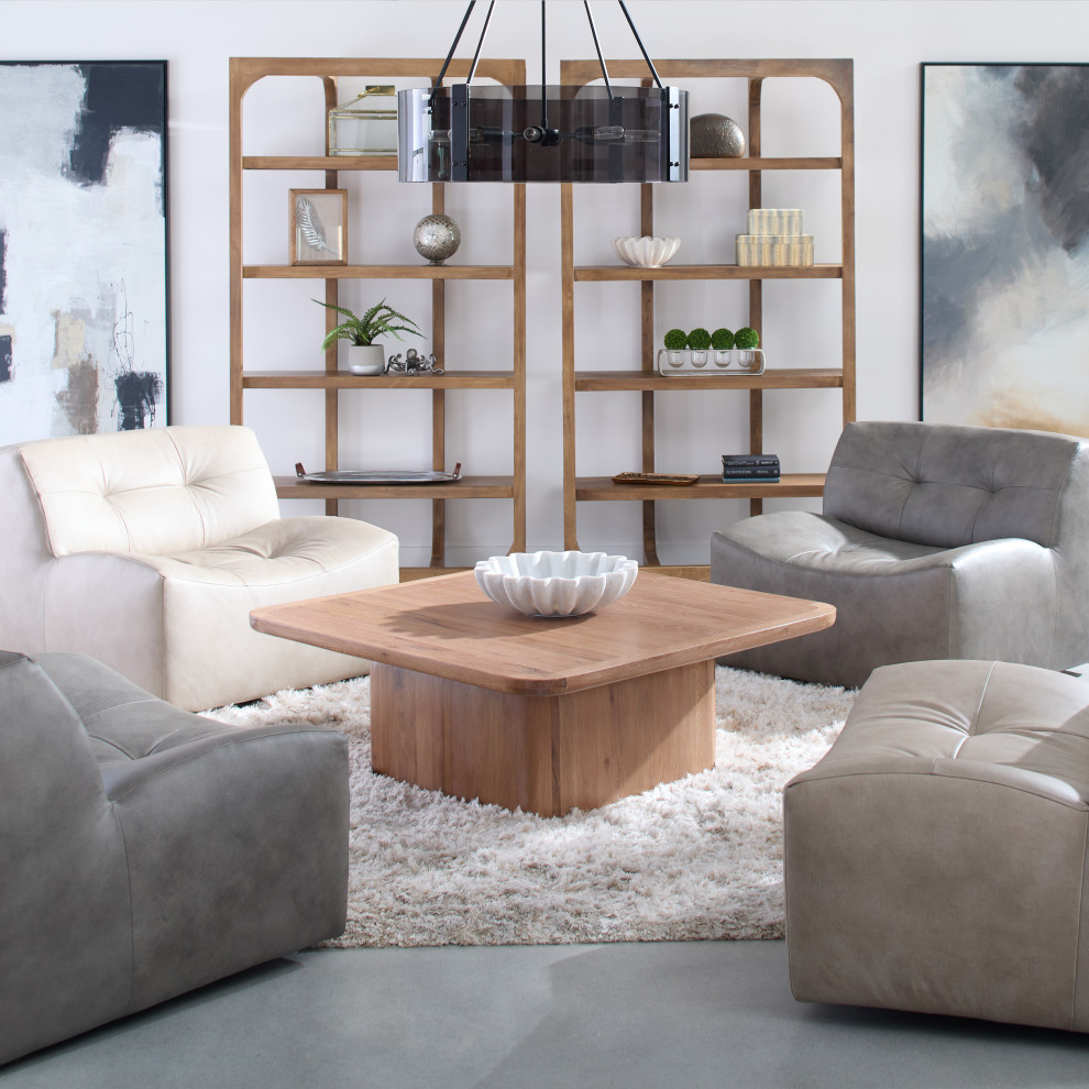 Gabriel Swivel Accent Chair Sand by Kosas Home   Contemporary   Armchairs And Accent Chairs   by Kosas  Houzz