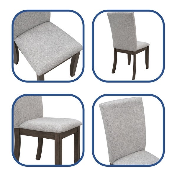 Wood Dining Chair Kitchen Upholstered Dining Chairs (Set of 4)