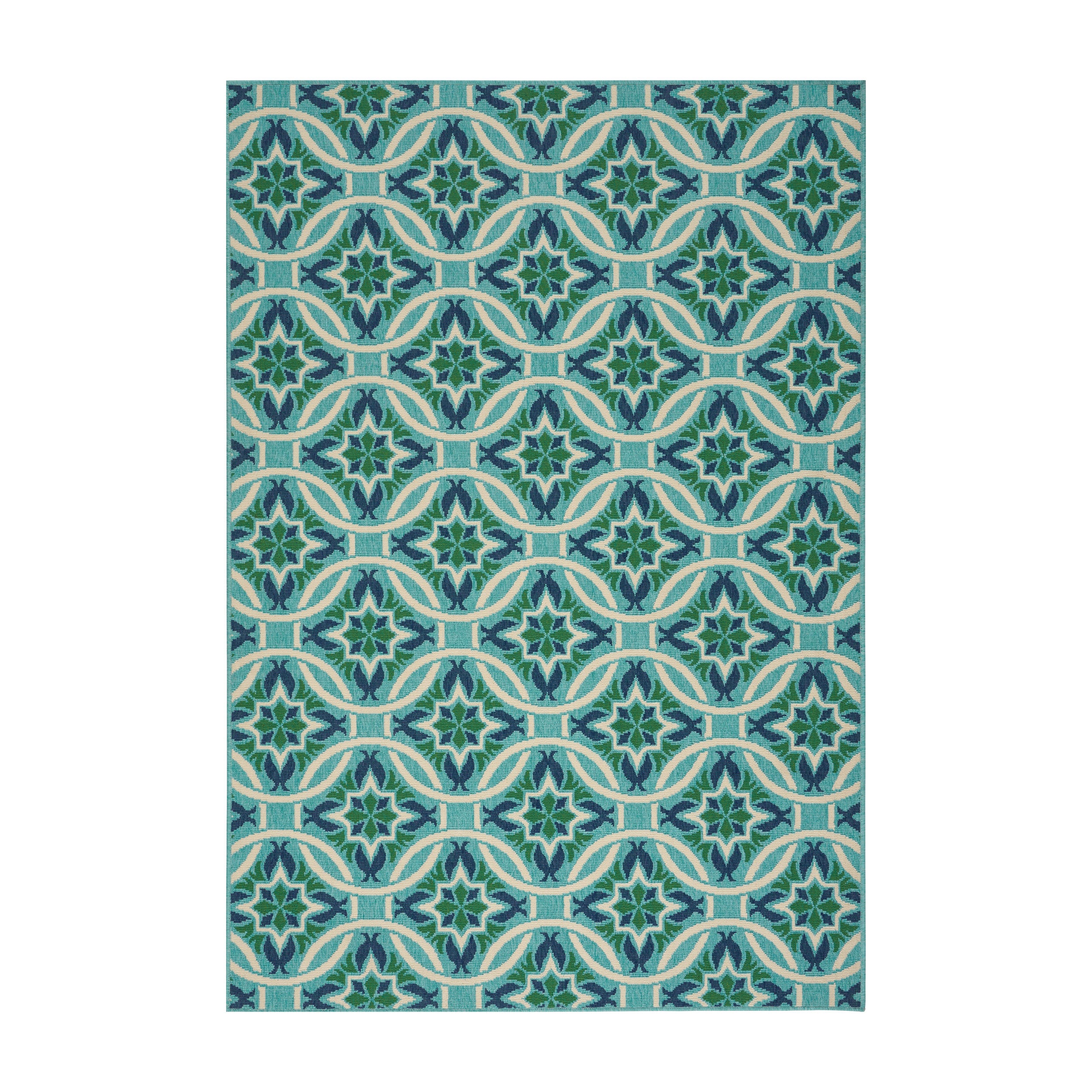 Alger Outdoor Geometric Area Rug