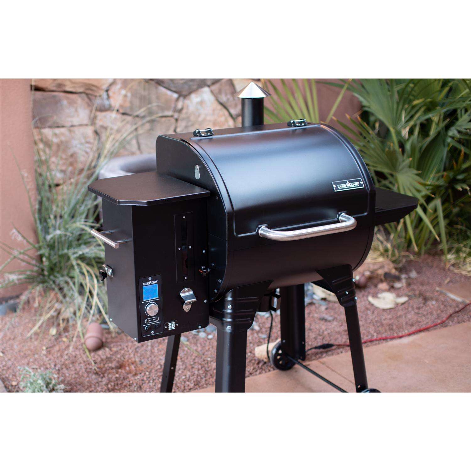Camp Chef SmokePro Wood Pellet Bluetooth and WiFi Grill and Smoker Black