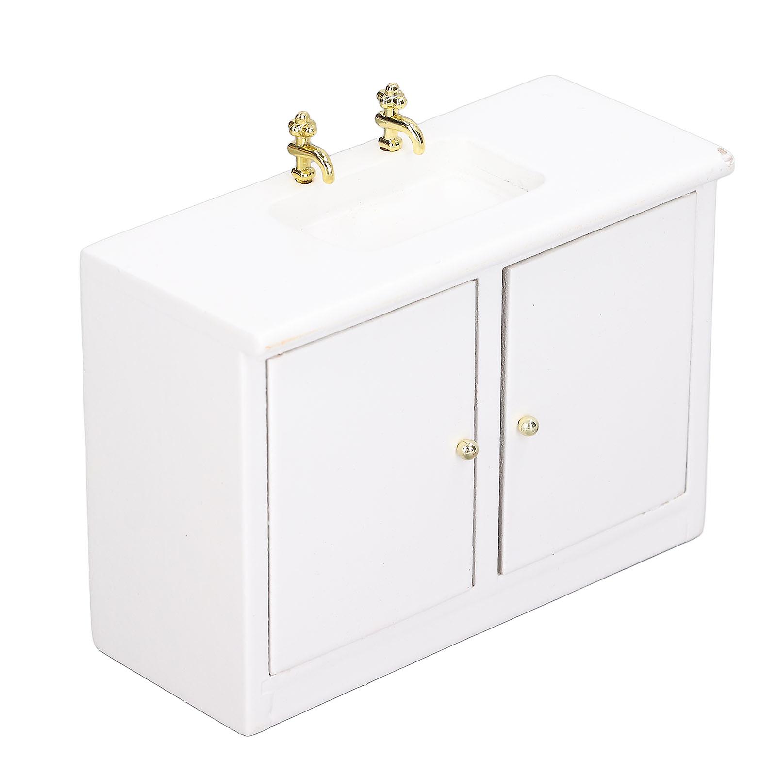 Mini Washbasin Cabinet Model 1:12 Simulation Life Scene Vivid Delicate Miniature Dollhouse Decoration Accessories