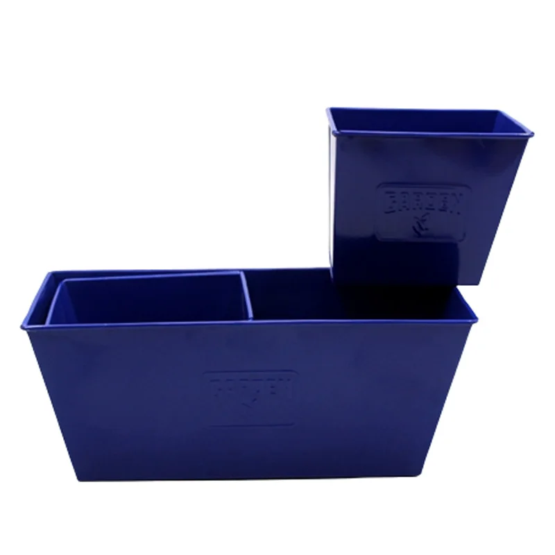 Best Seller Iron Rectangle Planter Both Side Garden Embossed Blue Powder Coated Garden Pots For Garden Supplies