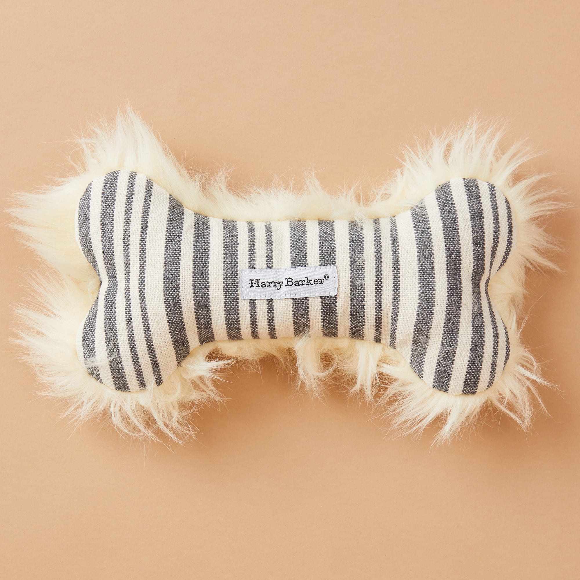 Harry Barker Market Stripe Bone Dog Toy， Small