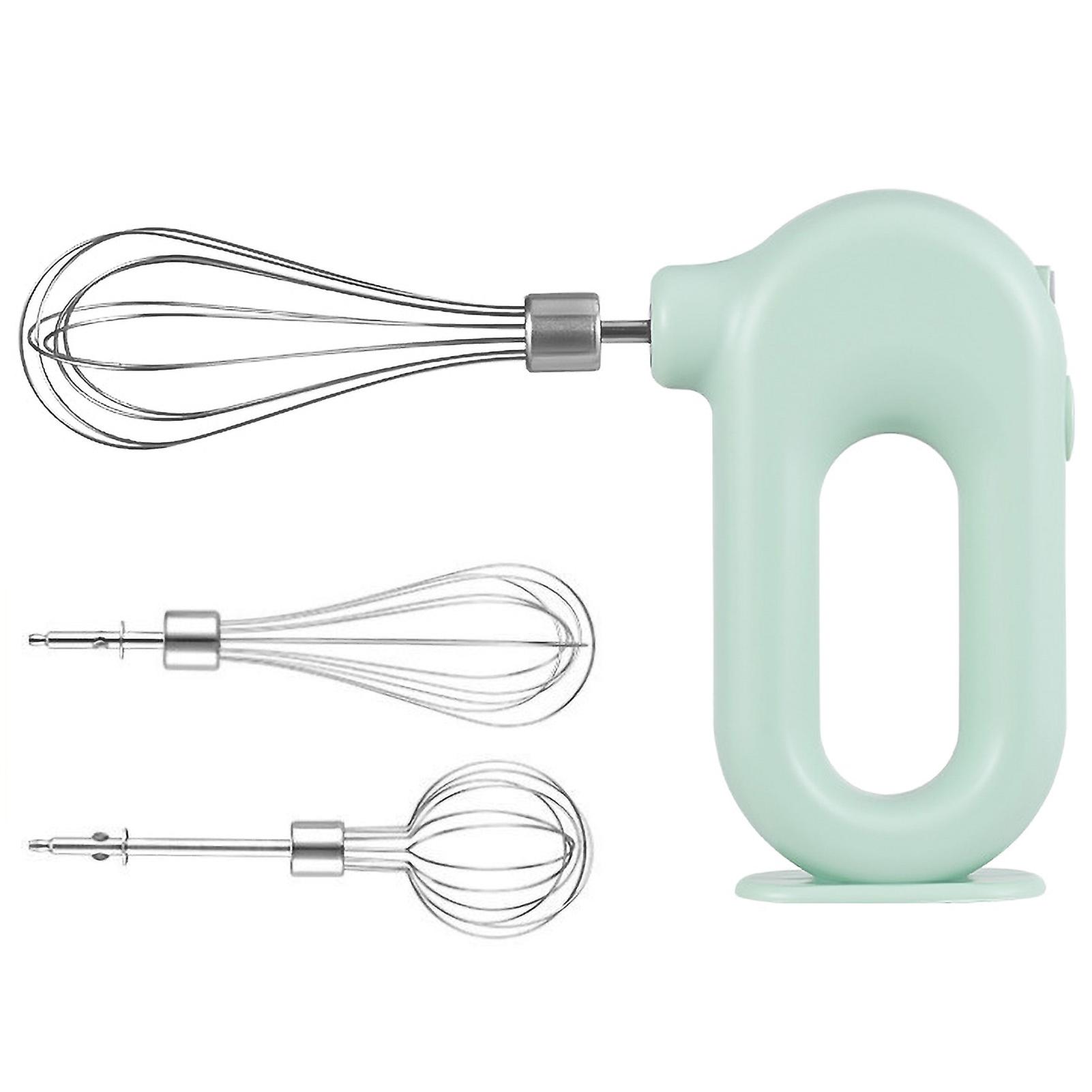 Green Electric Egg Beater Handheld Mixer Food Beater Whisk With 4 Speed For Baking Cake Egg Cream Upright Wireless Hand Mixer Electric