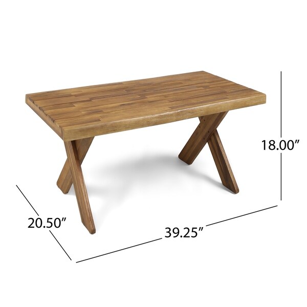 Eaglewood Outdoor Acacia Wood Coffee Table by Christopher Knight Home