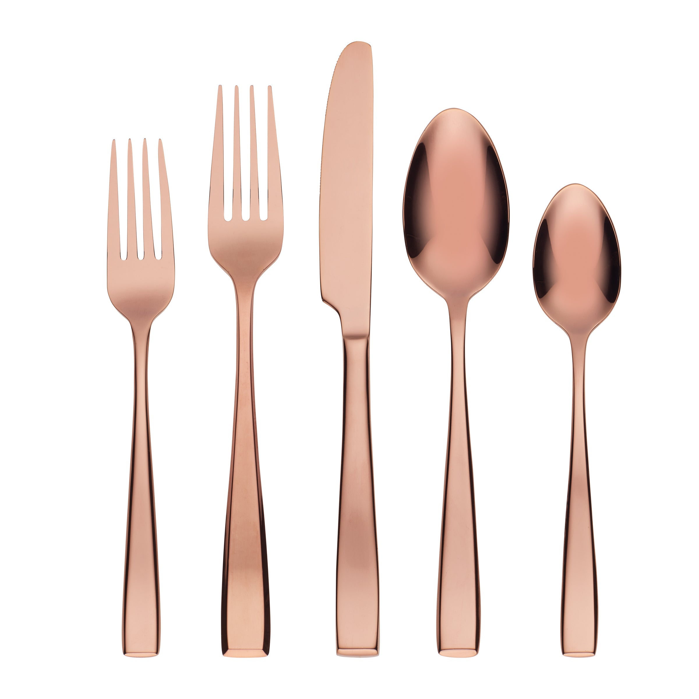 Samira Copper Mirror 20-Piece Flatware Set