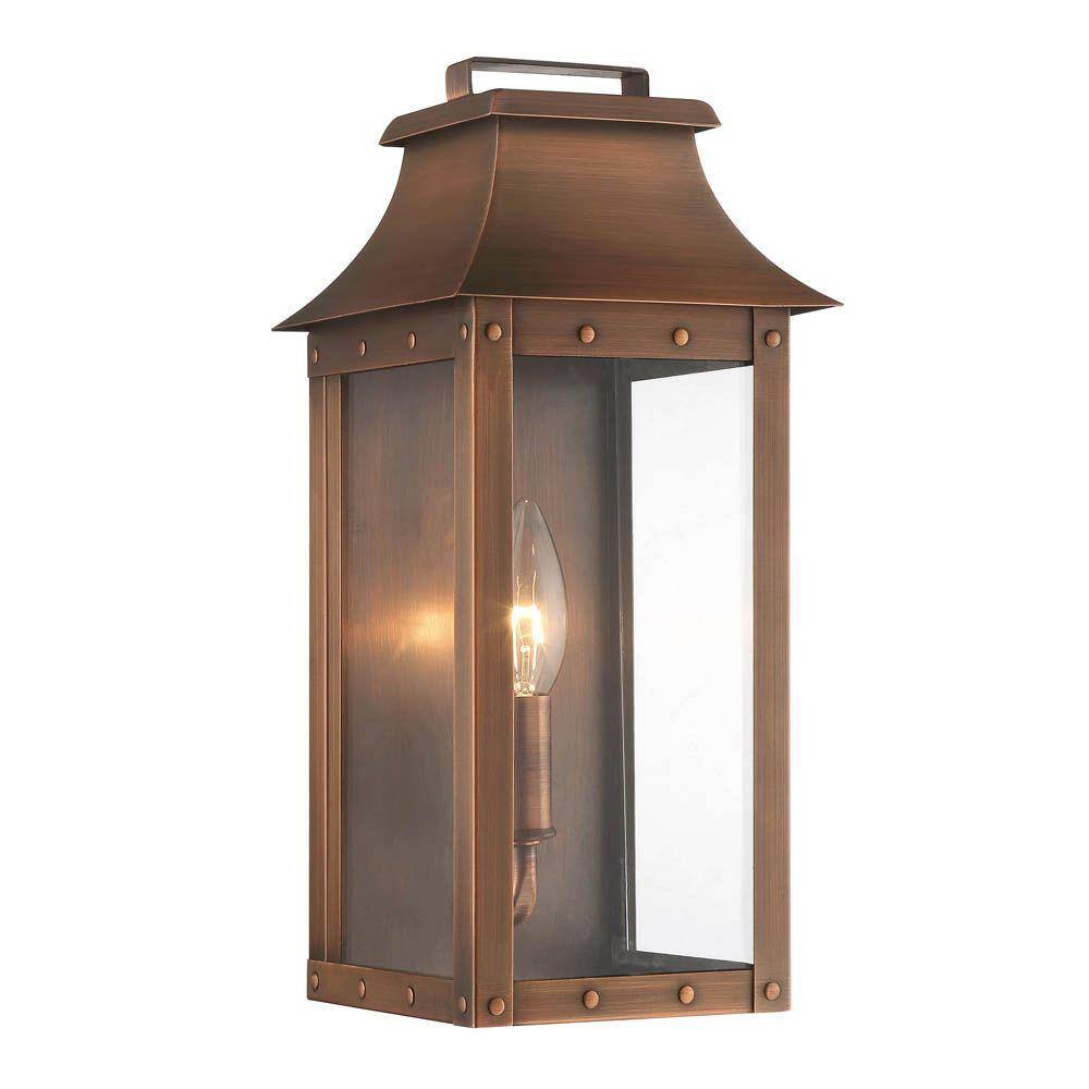 Acclaim Lighting Manchester Collection 1-Light Copper Patina Outdoor Wall Lantern Sconce 8413CP