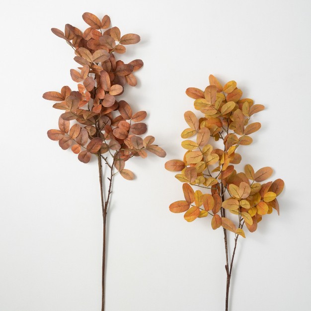 Sullivans Artificial Fall Leaves Stem Multicolor 48 quot h Set Of 2