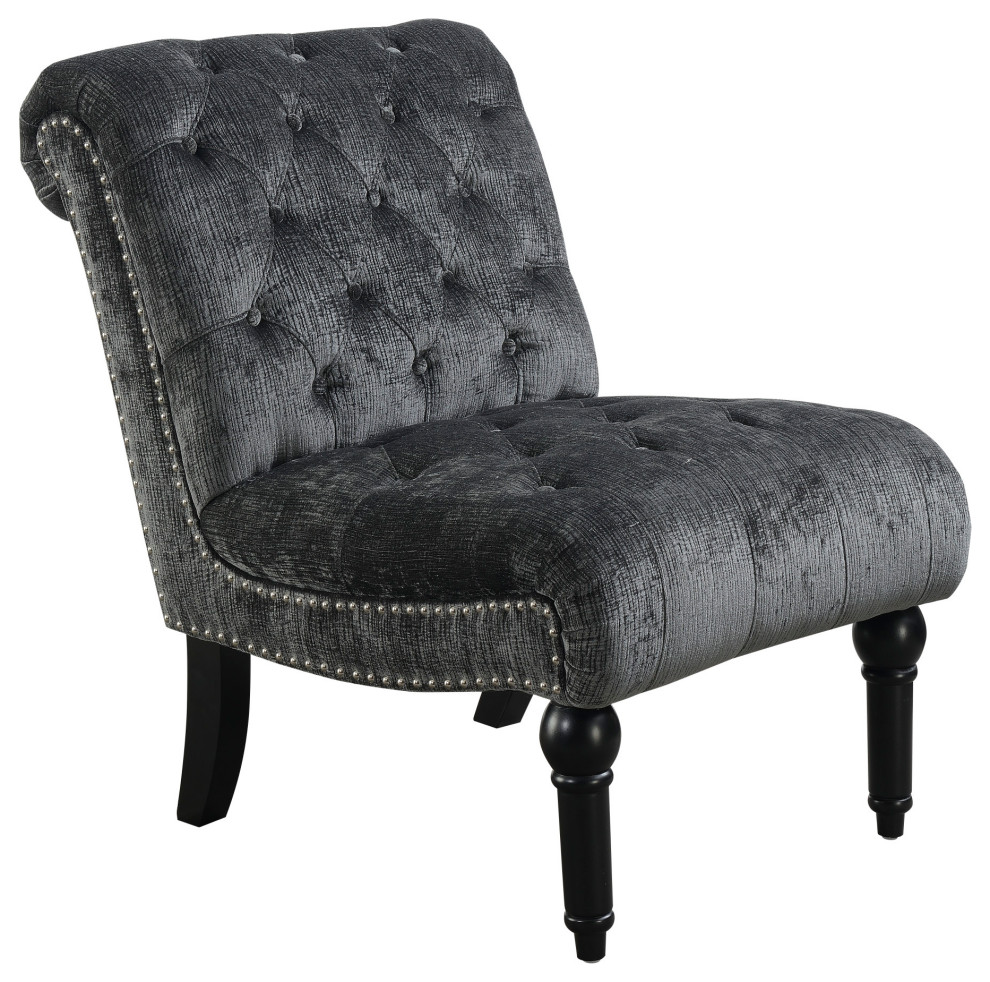 Joseph Armless Accent Chair   Traditional   Armchairs And Accent Chairs   by Lorino Home  Houzz