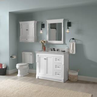 Home Decorators Collection Naples 36 in. W Bath Vanity Cabinet Only in White with Right Hand Drawers NAWA3621D