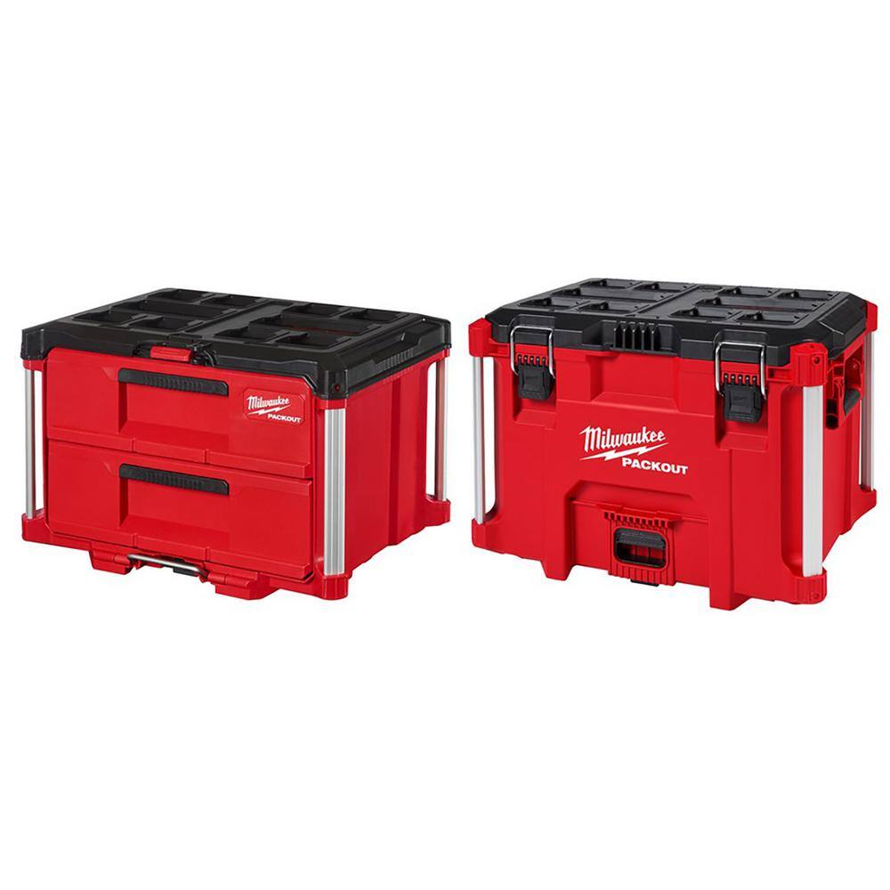 Milwaukee PACKOUT 22 in. 2-Drawer and XL Tool Box