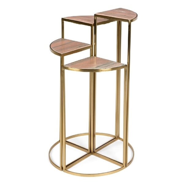 Bold Monkey The Perfect Cocktail Marble Adjustable Side Table