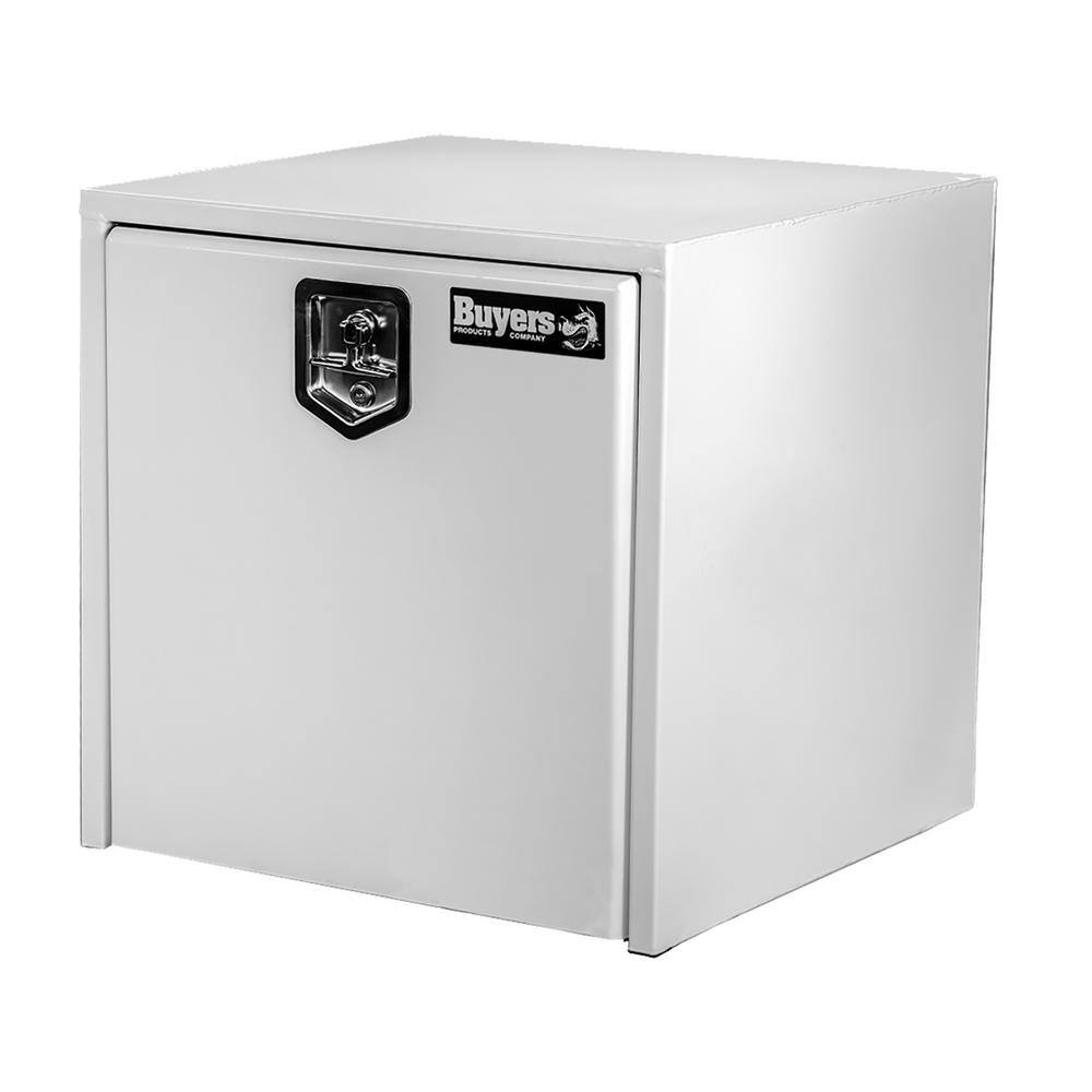 Buyers Products Company 24 in. x 24 in. x 24 in. White Steel Underbody Truck Tool Box 1704400