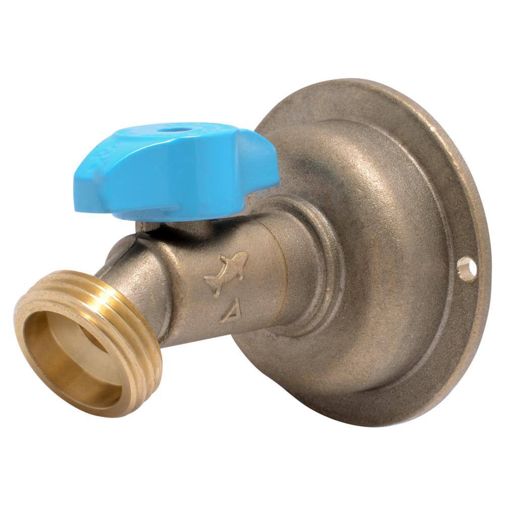 SharkBite 12 in. x 34 in. Brass Push-to-Connect MHT Quarter-Turn No Kink Hose Bibb 24630LF