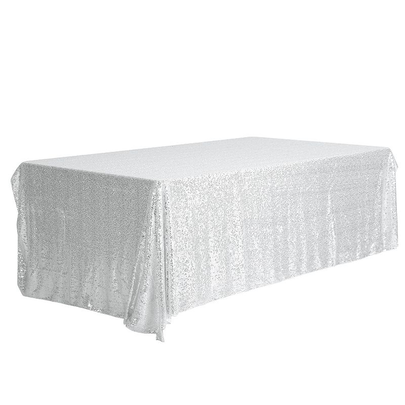 Polyester Sequin Dining Room Parties Dances Rectangle Tablecloth 1 Pc， 47 X 59