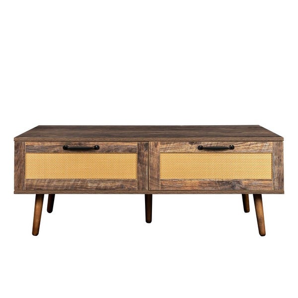 Lift Top Coffee Table with 2 Storage Drawers