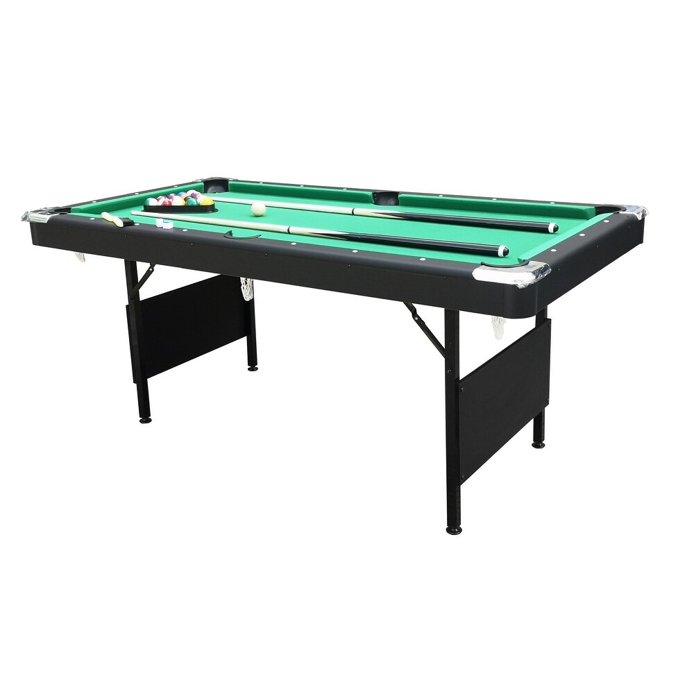 Velvet Pool Table Portable Billiards Table Children's Game Table with Billiard Balls Brush Triangle Rack and Chalk