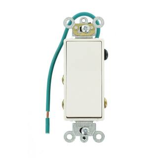 Leviton 15 Amp Decora Plus Commercial Grade Double Pole Double-Throw Center-Off Maintained Contact Rocker Switch White 5686-2W