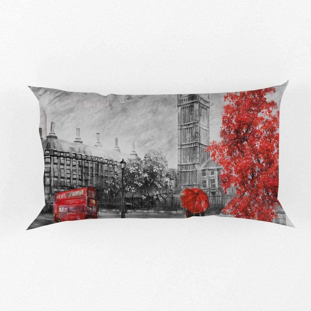 Duvet Cover Set Soft London Themed Comforter Cover Set 3 Pieces