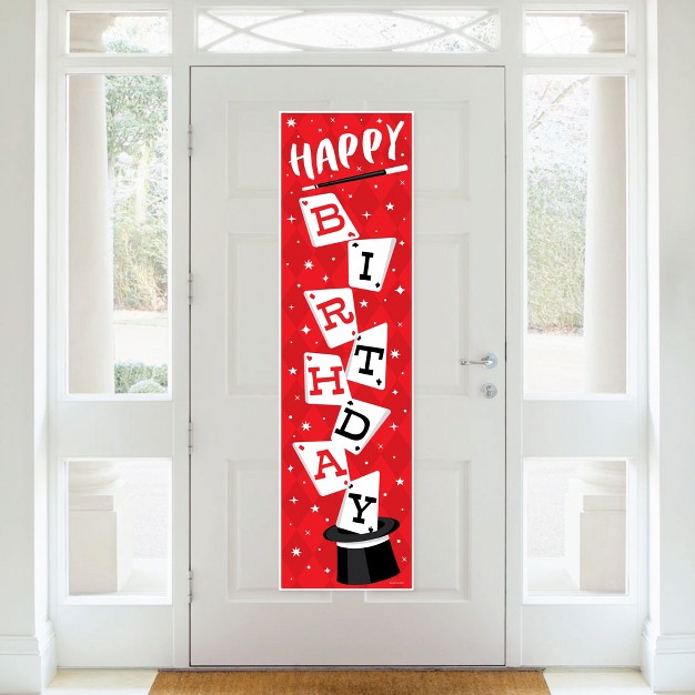 Big Dot Of Happiness Ta da Magic Show Magical Birthday Party Front Door Decoration Vertical Banner