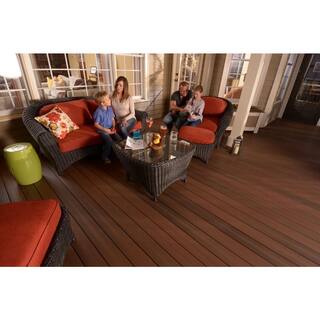 Fiberon ArmorGuard 1516 in. x 5-14 in. x 16 ft. Brazilian Walnut Grooved Edge Capped Composite Decking Board BRDVCG BW 16