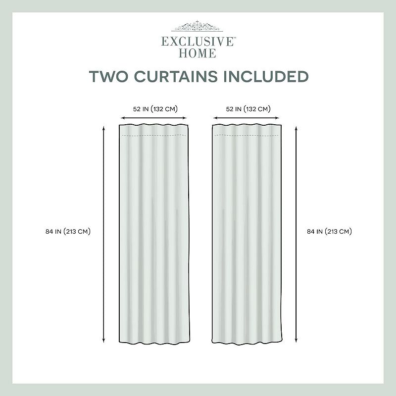 Exclusive Home 2-pack Catarina Layered Solid Blackout Window Curtains