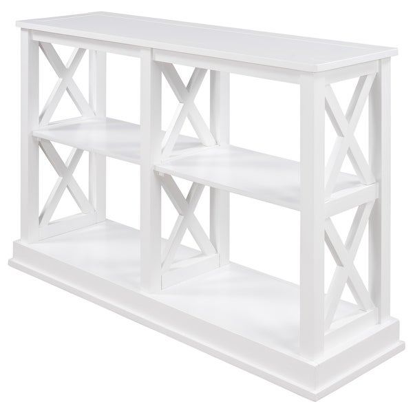 Console Table with 3-Tier Open Storage Spaces and 