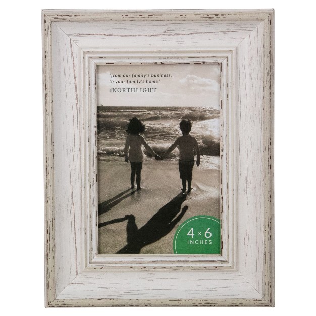 X 6 quot Weathered Finish Photo Picture Frame White