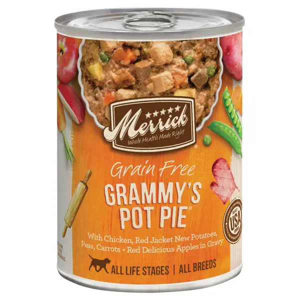 Merrick 12.7 oz Grain Free All Life Stages Grammy's Chicken Pot Pie Dog Food