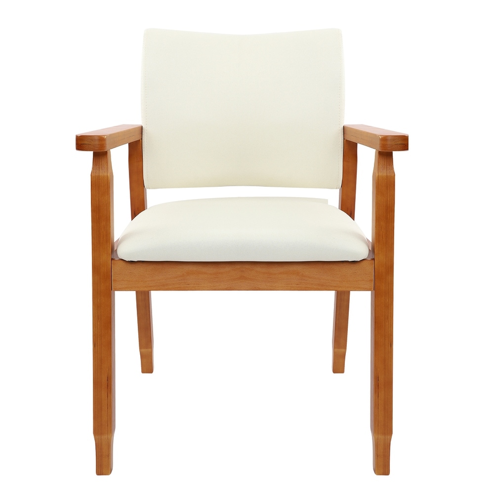 Walnut Upholstered Dining Chair Solid Wood Arm Chair