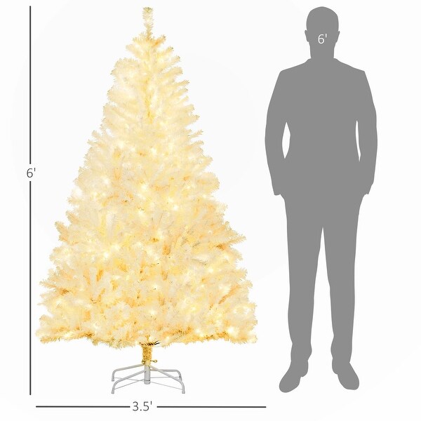 6ft Tall Prelit Artificial Christmas Tree